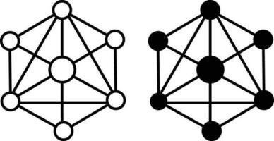 Netzwerk Symbol Blatt, einfach modisch eben Stil Linie und solide isoliert Vektor Illustration auf Weiß Hintergrund. zum Apps, Logo, Webseiten, Symbol , ui, ux, Grafik und Netz Design. eps 10.