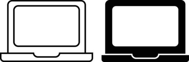 Laptop Symbol Blatt, einfach modisch eben Stil Linie und solide isoliert Vektor Illustration auf Weiß Hintergrund. zum Apps, Logo, Webseiten, Symbol , ui, ux, Grafik und Netz Design. eps 10.
