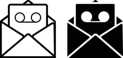 Voicemail Symbol Blatt, einfach modisch eben Stil Linie und solide isoliert Vektor Illustration auf Weiß Hintergrund. zum Apps, Logo, Webseiten, Symbol , ui, ux, Grafik und Netz Design. eps 10.