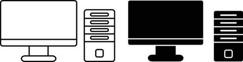 Computer Symbol Blatt, einfach modisch eben Stil Linie und solide isoliert Vektor Illustration auf Weiß Hintergrund. zum Apps, Logo, Webseiten, Symbol , ui, ux, Grafik und Netz Design. eps 10.