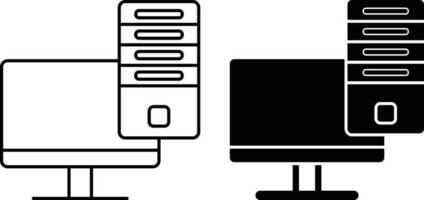 Computer Symbol Blatt, einfach modisch eben Stil Linie und solide isoliert Vektor Illustration auf Weiß Hintergrund. zum Apps, Logo, Webseiten, Symbol , ui, ux, Grafik und Netz Design. eps 10.