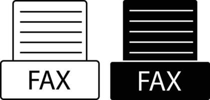 Fax Symbol Blatt, einfach modisch eben Stil Linie und solide isoliert Vektor Illustration auf Weiß Hintergrund. zum Apps, Logo, Webseiten, Symbol , ui, ux, Grafik und Netz Design. eps 10.