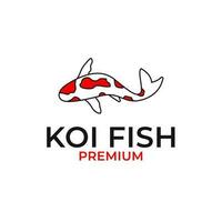 koi fisk logotyp design vektor begrepp illustration aning