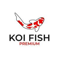 koi fisk logotyp design vektor begrepp illustration aning