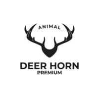 Hirsch Horn Logo Tier Design Vektor Illustration Symbol Symbol