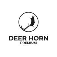 Hirsch Horn Logo Tier Design Vektor Illustration Symbol Symbol