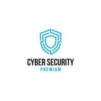 Cyber Sicherheit Logo Design Konzept Vektor Illustration Symbol Symbol