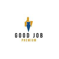 gut Job Logo Design Konzept Vektor Illustration Symbol Symbol