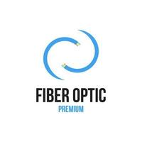 fiber optisk logotyp design begrepp vektor illustration symbol ikon