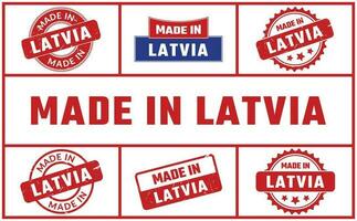 gemacht im Lettland Gummi Briefmarke einstellen vektor