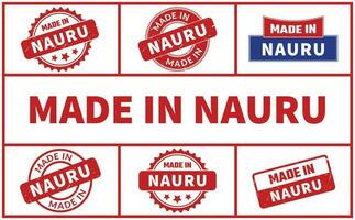 gemacht im Nauru Gummi Briefmarke einstellen vektor