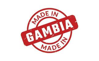 gemacht im Gambia Gummi Briefmarke vektor