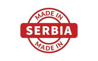 gemacht im Serbien Gummi Briefmarke vektor