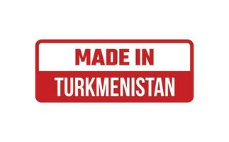 gemacht im Turkmenistan Gummi Briefmarke vektor