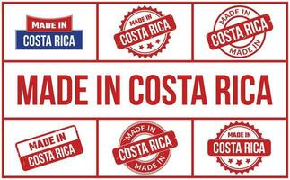 gemacht im Costa Rica Gummi Briefmarke einstellen vektor