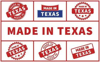 gemacht im Texas Gummi Briefmarke einstellen vektor