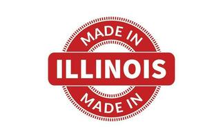 gemacht im Illinois Gummi Briefmarke vektor