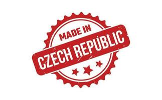 gemacht im Tschechisch Republik Gummi Briefmarke vektor
