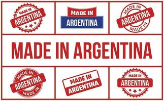 gemacht im Argentinien Gummi Briefmarke einstellen vektor