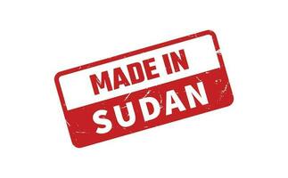 gemacht im Sudan Gummi Briefmarke vektor