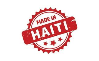 gemacht im Haiti Gummi Briefmarke vektor