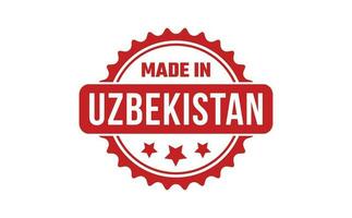 gemacht im Usbekistan Gummi Briefmarke vektor