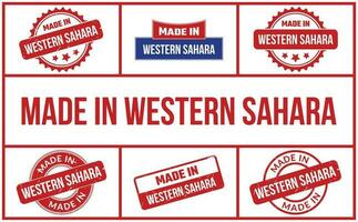 gemacht im Western Sahara Gummi Briefmarke einstellen vektor