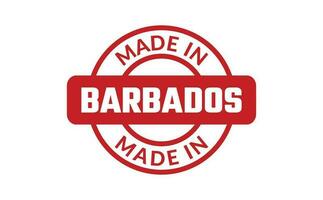 gemacht im Barbados Gummi Briefmarke vektor