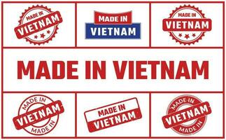 gemacht im Vietnam Gummi Briefmarke einstellen vektor