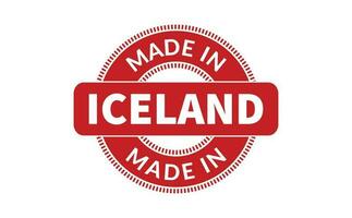 gemacht im Island Gummi Briefmarke vektor