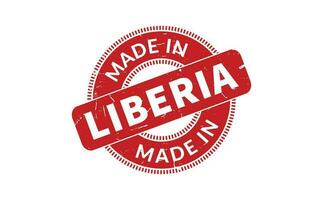 gemacht im Liberia Gummi Briefmarke vektor