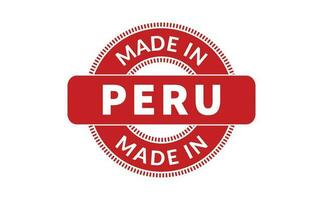 gemacht im Peru Gummi Briefmarke vektor