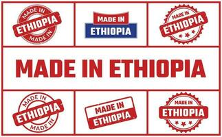 gemacht im Äthiopien Gummi Briefmarke einstellen vektor