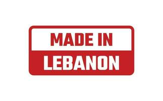 gemacht im Libanon Gummi Briefmarke vektor