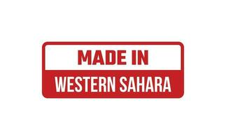 gemacht im Western Sahara Gummi Briefmarke vektor