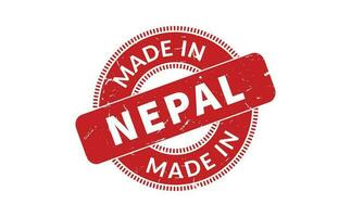 gemacht im Nepal Gummi Briefmarke vektor