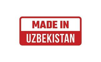 gemacht im Usbekistan Gummi Briefmarke vektor