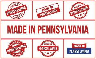 gemacht im Pennsylvania Gummi Briefmarke einstellen vektor