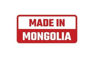 gemacht im Mongolei Gummi Briefmarke vektor