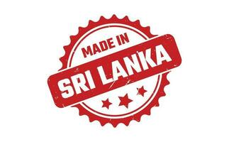 gemacht im sri Lanka Gummi Briefmarke vektor