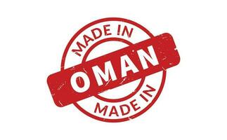 gemacht im Oman Gummi Briefmarke vektor