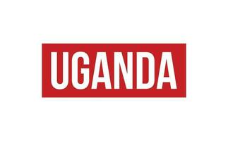 Uganda Gummi Briefmarke Siegel Vektor