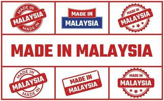 gemacht im Malaysia Gummi Briefmarke einstellen vektor