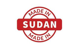 gemacht im Sudan Gummi Briefmarke vektor