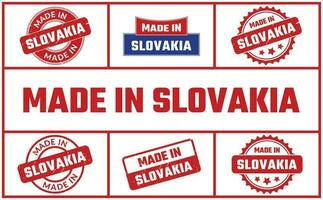 gemacht im Slowakei Gummi Briefmarke einstellen vektor