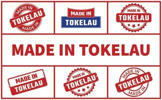 gemacht im tokelau Gummi Briefmarke einstellen vektor