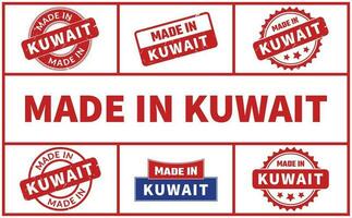 gemacht im Kuwait Gummi Briefmarke einstellen vektor