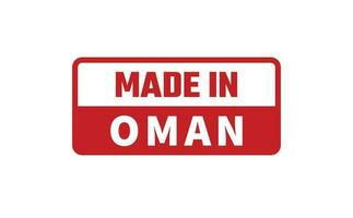 gemacht im Oman Gummi Briefmarke vektor