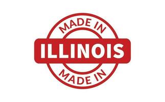 gemacht im Illinois Gummi Briefmarke vektor