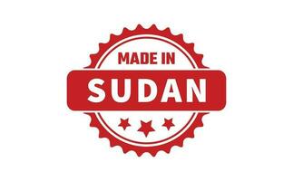 gemacht im Sudan Gummi Briefmarke vektor